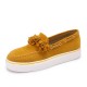 Women Suede Flower Comfy Lining Simple Solid Casual Loafers Shoes Women Suede Flower Comfy Lining Simple Solid Casual Loafers Shoes