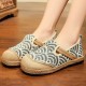 Women Linen Comfy Wearable Round Toe Casual Espadrille Flat Loafers Women Linen Comfy Wearable Round Toe Casual Espadrille Flat Loafers