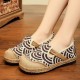 Women Linen Comfy Wearable Round Toe Casual Espadrille Flat Loafers Women Linen Comfy Wearable Round Toe Casual Espadrille Flat Loafers