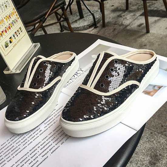 Women Sequined Decor No Rope Comfy Wearable Slippers Flats Women Sequined Decor No Rope Comfy Wearable Slippers Flats