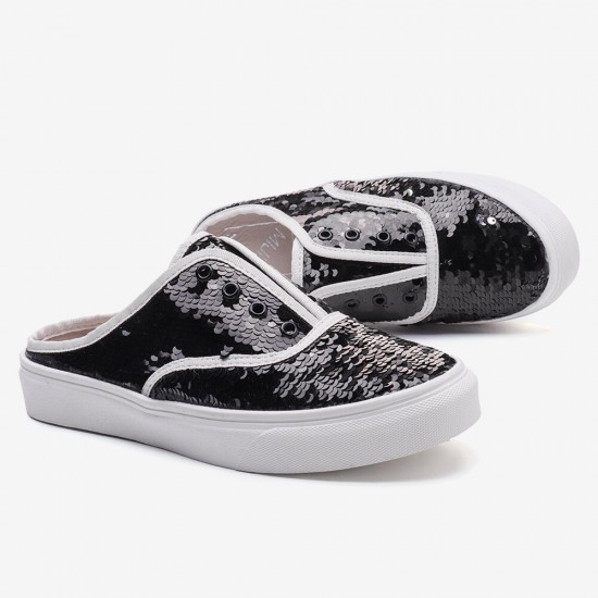 Women Sequined Decor No Rope Comfy Wearable Slippers Flats Women Sequined Decor No Rope Comfy Wearable Slippers Flats