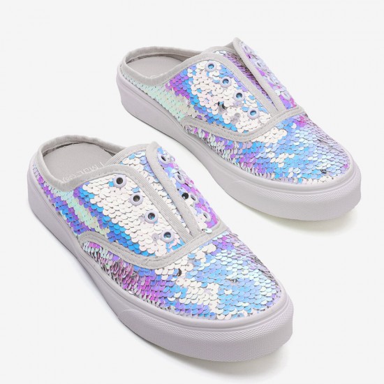 Women Sequined Decor No Rope Comfy Wearable Slippers Flats Women Sequined Decor No Rope Comfy Wearable Slippers Flats