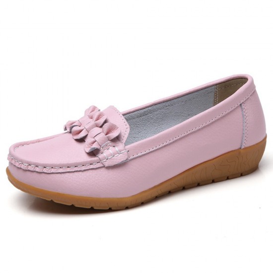 Women Bowknot Stitching Decor Comfy Slip Resistant Casual Loafers Women Bowknot Stitching Decor Comfy Slip Resistant Casual Loafers