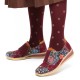 Retro Splicing Small Flowers Genuine Leather Flat Zipper Shoes Retro Splicing Small Flowers Genuine Leather Flat Zipper Shoes