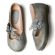 Vintage Handmade Soft Leather Floral Strap Green Slip on Flat Shoes Vintage Handmade Soft Leather Floral Strap Green Slip on Flat Shoes