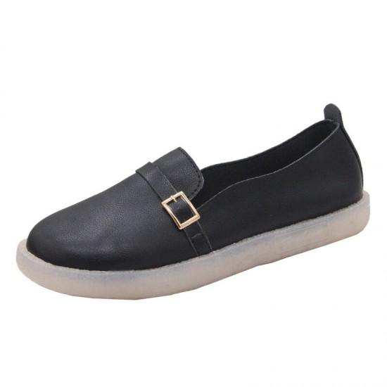 Women Lightweight Buckle Solid Color Soft Slip On Casual Comfy Flats Women Lightweight Buckle Solid Color Soft Slip On Casual Comfy Flats