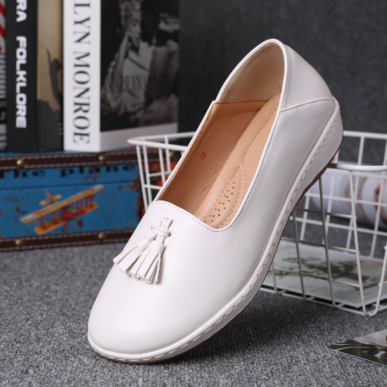 Women Tassel Solid Color Casual Casal Comfy Flats Women Tassel Solid Color Casual Casal Comfy Flats