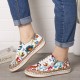 Women Folkways Printing Comfy Non Slip Casual Chunky Flats Shoes Women Folkways Printing Comfy Non Slip Casual Chunky Flats Shoes