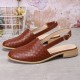 Large Size Comfy Braided Pointed Toe Buckle Backless Flats for Women Large Size Comfy Braided Pointed Toe Buckle Backless Flats for Women