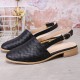 Large Size Comfy Braided Pointed Toe Buckle Backless Flats for Women Large Size Comfy Braided Pointed Toe Buckle Backless Flats for Women