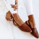 Large Size Comfy Braided Pointed Toe Buckle Backless Flats for Women Large Size Comfy Braided Pointed Toe Buckle Backless Flats for Women