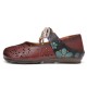 Retro Hollow Floral Soft Sole Knot Round Toe Ankle Strap Flat Shoes Retro Hollow Floral Soft Sole Knot Round Toe Ankle Strap Flat Shoes