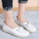 Women's Leather Slip On Solid Color Woven Bowknot Asakuchi Flats Loafers Shoes Women's Leather Slip On Solid Color Woven Bowknot Asakuchi Flats Loafers Shoes