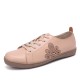 Closed Toe Hollow Out Lace Up Casual Flat Shoes Closed Toe Hollow Out Lace Up Casual Flat Shoes
