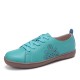 Closed Toe Hollow Out Lace Up Casual Flat Shoes Closed Toe Hollow Out Lace Up Casual Flat Shoes