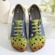 Two Tone Leather Splicing Floral Cut out Elastic Strap Slip-on Soft Flat Shoes Two Tone Leather Splicing Floral Cut out Elastic Strap Slip-on Soft Flat Shoes