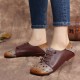 Two Tone Leather Splicing Floral Cut out Elastic Strap Slip-on Soft Flat Shoes Two Tone Leather Splicing Floral Cut out Elastic Strap Slip-on Soft Flat Shoes