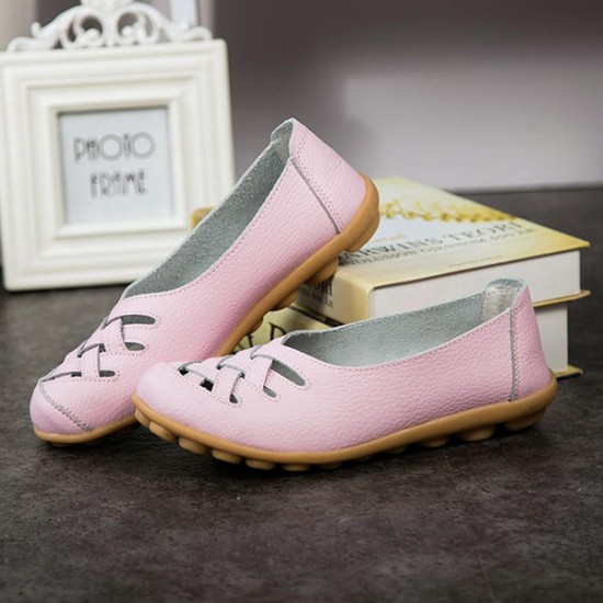 Large Size Colorful Slip On Hollow Out Round Toe Flat Loafers Large Size Colorful Slip On Hollow Out Round Toe Flat Loafers