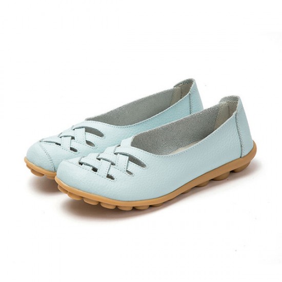 Large Size Colorful Slip On Hollow Out Round Toe Flat Loafers Large Size Colorful Slip On Hollow Out Round Toe Flat Loafers