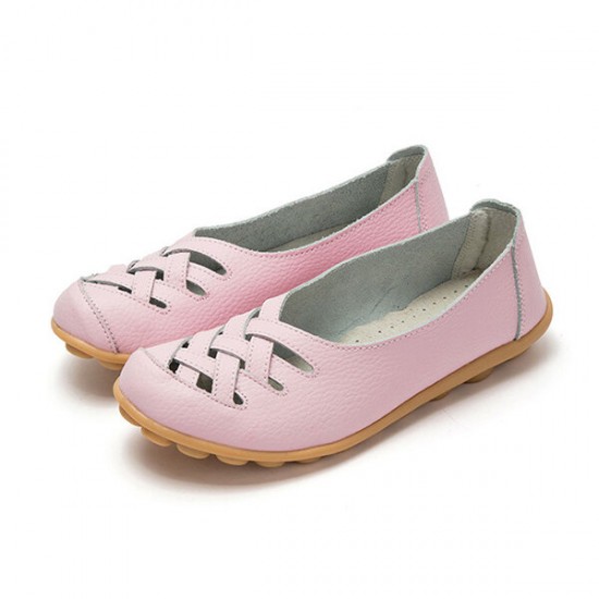 Large Size Colorful Slip On Hollow Out Round Toe Flat Loafers Large Size Colorful Slip On Hollow Out Round Toe Flat Loafers