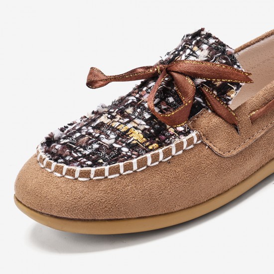 Women Butterfly Knot Decor Small Fragrance Wind Comfy Breathable Casual Slip On Loafers Women Butterfly Knot Decor Small Fragrance Wind Comfy Breathable Casual Slip On Loafers