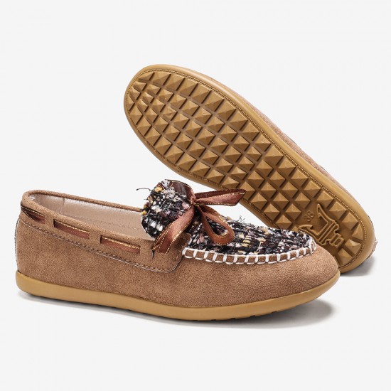 Women Butterfly Knot Decor Small Fragrance Wind Comfy Breathable Casual Slip On Loafers Women Butterfly Knot Decor Small Fragrance Wind Comfy Breathable Casual Slip On Loafers