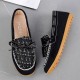 Women Butterfly Knot Decor Small Fragrance Wind Comfy Breathable Casual Slip On Loafers Women Butterfly Knot Decor Small Fragrance Wind Comfy Breathable Casual Slip On Loafers