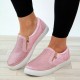 Women Doble Size Zipper Rhinestone Decor Comfy Non Slip Casual Flats Women Doble Size Zipper Rhinestone Decor Comfy Non Slip Casual Flats