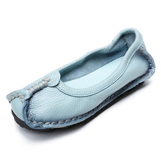 Women Folkways Stricing Comfy Breathable Casual Leather Loafers Women Folkways Stricing Comfy Breathable Casual Leather Loafers