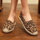 Women Leopard Printing Comfy Lightweight Casual Slip On Espadrille Flats Women Leopard Printing Comfy Lightweight Casual Slip On Espadrille Flats