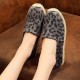 Women Leopard Printing Comfy Lightweight Casual Slip On Espadrille Flats Women Leopard Printing Comfy Lightweight Casual Slip On Espadrille Flats
