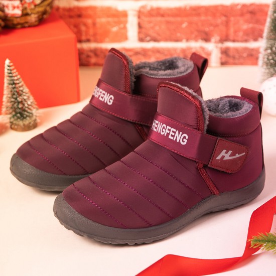 Women Warm Lined Hook Loop Plus Velvet Slip Resistant Snow Boots Women Warm Lined Hook Loop Plus Velvet Slip Resistant Snow Boots