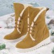 Plus Size Women Casual Warm Slip Resistant Lace Up Thick Sole Snow Boots Plus Size Women Casual Warm Slip Resistant Lace Up Thick Sole Snow Boots