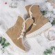 Plus Size Women Casual Warm Slip Resistant Lace Up Thick Sole Snow Boots Plus Size Women Casual Warm Slip Resistant Lace Up Thick Sole Snow Boots