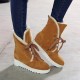 Plus Size Women Casual Warm Slip Resistant Lace Up Thick Sole Snow Boots Plus Size Women Casual Warm Slip Resistant Lace Up Thick Sole Snow Boots