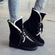 Plus Size Women Casual Warm Slip Resistant Lace Up Thick Sole Snow Boots Plus Size Women Casual Warm Slip Resistant Lace Up Thick Sole Snow Boots