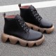 Plus Size Women Comfy Lace Up Thick Sole Short Boots Plus Size Women Comfy Lace Up Thick Sole Short Boots