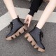 Plus Size Women Comfy Lace Up Thick Sole Short Boots Plus Size Women Comfy Lace Up Thick Sole Short Boots