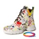 Women Casual Graffiti Stytish Lace Up Thick Bottom Short-Calf Combat Boots Women Casual Graffiti Stytish Lace Up Thick Bottom Short-Calf Combat Boots