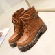 Women Casual Solid Color Buckle Lace Up Platform Short Combat Boots Women Casual Solid Color Buckle Lace Up Platform Short Combat Boots