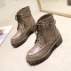 Women Casual Solid Color Buckle Lace Up Platform Short Combat Boots Women Casual Solid Color Buckle Lace Up Platform Short Combat Boots