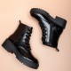Women Wearable Serpentine Lace Up Chunky Heel Combat Boots Women Wearable Serpentine Lace Up Chunky Heel Combat Boots