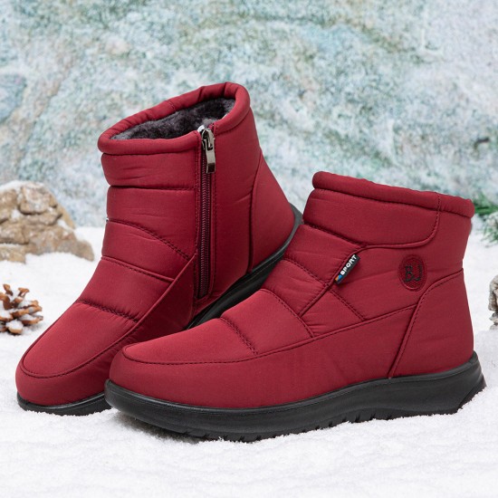 Women Warm Lined Pull On Plus Velvet Ankle Snow Boots Women Warm Lined Pull On Plus Velvet Ankle Snow Boots