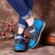 Folkways Pattern Genuine Leather Splicing Comfy Flat Ankle Boots Folkways Pattern Genuine Leather Splicing Comfy Flat Ankle Boots