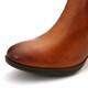 Ladies Causal Floral Pattern Buckle Deco Splicing Round Toe Block Heel Ankle Boots Ladies Causal Floral Pattern Buckle Deco Splicing Round Toe Block Heel Ankle Boots