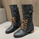 Women Large Size Knotted Side-zip Elegant Casual Leather Riding Boots Women Large Size Knotted Side-zip Elegant Casual Leather Riding Boots