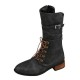 Women Large Size Knotted Side-zip Elegant Casual Leather Riding Boots Women Large Size Knotted Side-zip Elegant Casual Leather Riding Boots