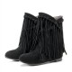 Plus Size Women Casual Suede Tassel Increased Heel Short Boots Plus Size Women Casual Suede Tassel Increased Heel Short Boots