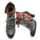 Embossed Splicing Tribal Pattern Buckle Deco Lace-up Zipper Warm Lined Ankle Boots Embossed Splicing Tribal Pattern Buckle Deco Lace-up Zipper Warm Lined Ankle Boots