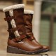 Women Plush Lining Buckle Decor Mid Calf Motorcycle Boots Women Plush Lining Buckle Decor Mid Calf Motorcycle Boots